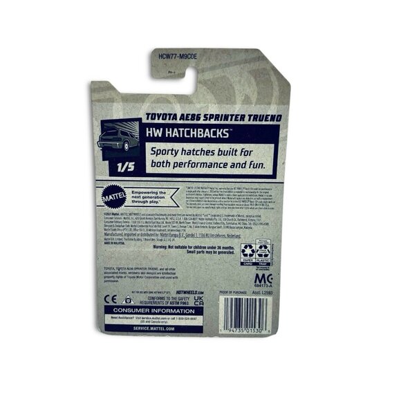 Hot Wheels Toyota AE86 Sprinter Trueno 17/250 - Red - 2022 Mainline A - Picture 4 of 4